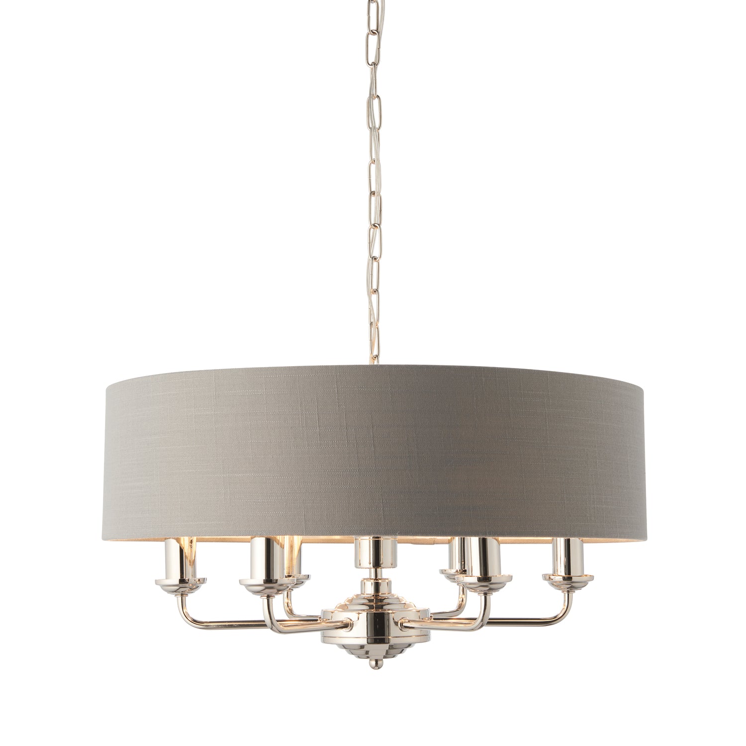 Highclere 6 Pendant Light - Nickle & Charcoal from SSS Home Needs - Pendant lighting Ireland