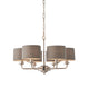 Highclere 6 Pendant Light - Nickel & Charcoal Multi from SSS Home Needs - Pendant lighting Ireland