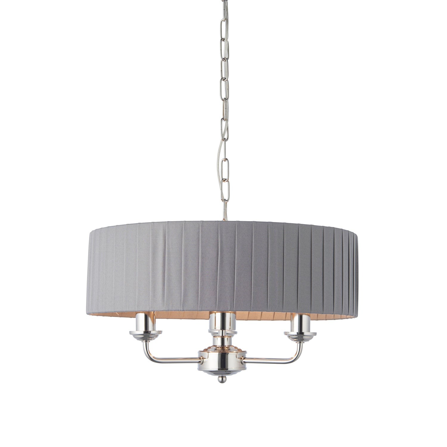 Highclere 3 Pendant Light - Nickel & Charcoal Short from SSS Home Needs - Pendant lighting Ireland