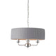 Highclere 3 Pendant Light - Nickel & Charcoal Short from SSS Home Needs - Pendant lighting Ireland
