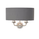 Highclere 2 Wall Light Nickel & Charcoal from SSS Home Needs - Wall lighting Ireland