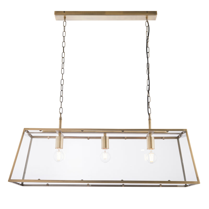 Hurst 3 Pendant Light - Antique Brass from SSS Home Needs - Pendant lighting Ireland