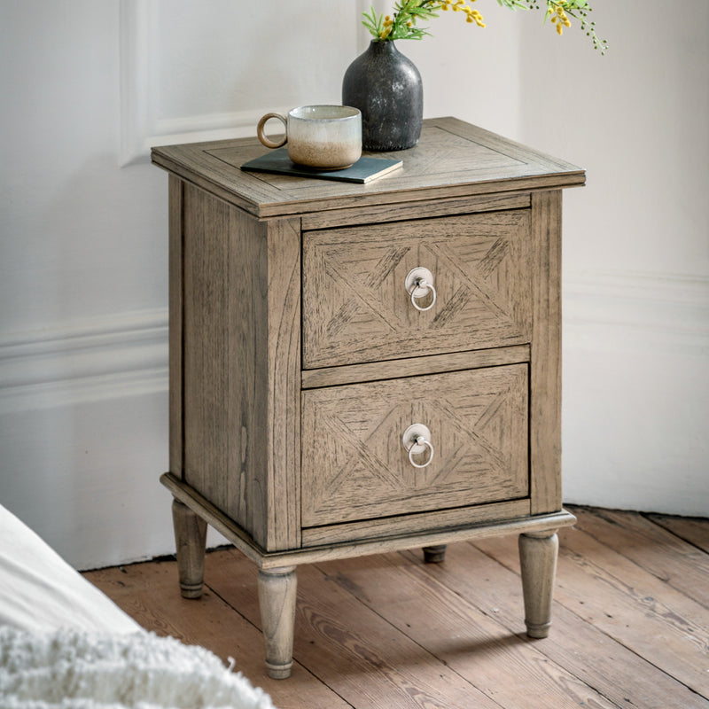Rustique 2 Drawer Bedside Table from SSS Home Needs - Bedside table Ireland