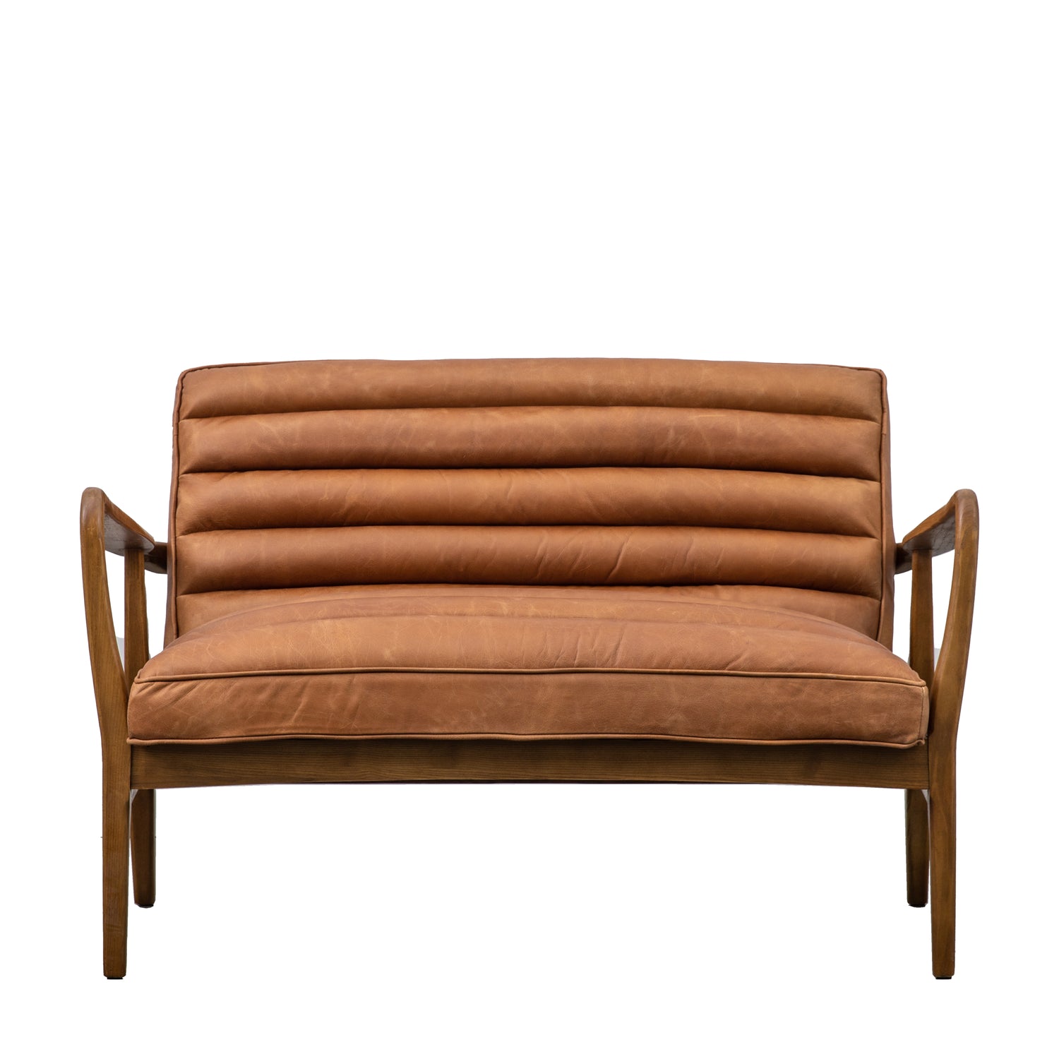 Datsun Vintage Brown Leather 2 Seater Sofa from SSS Home Needs - Living room sofa Ireland