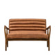 Datsun Vintage Brown Leather 2 Seater Sofa from SSS Home Needs - Living room sofa Ireland