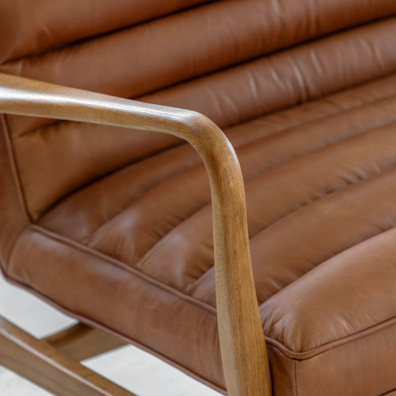 Datsun Vintage Brown Leather 2 Seater Sofa from SSS Home Needs - Living room sofa Ireland