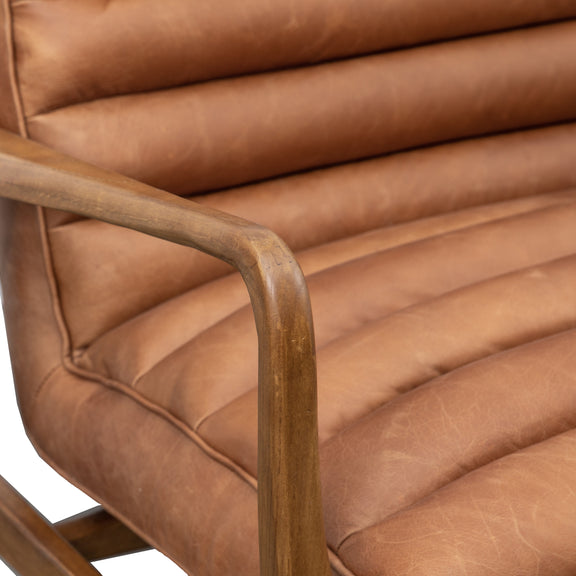 Datsun Vintage Brown Leather 2 Seater Sofa from SSS Home Needs - Living room sofa Ireland