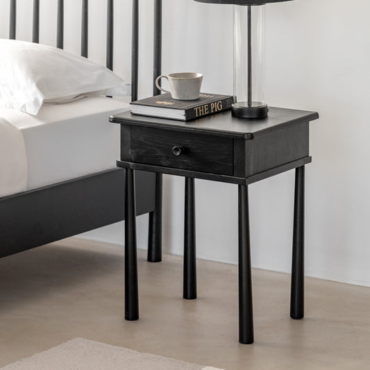 Wycombe 1 Drawer Bedside Black from SSS Home Needs - Bedside table Ireland
