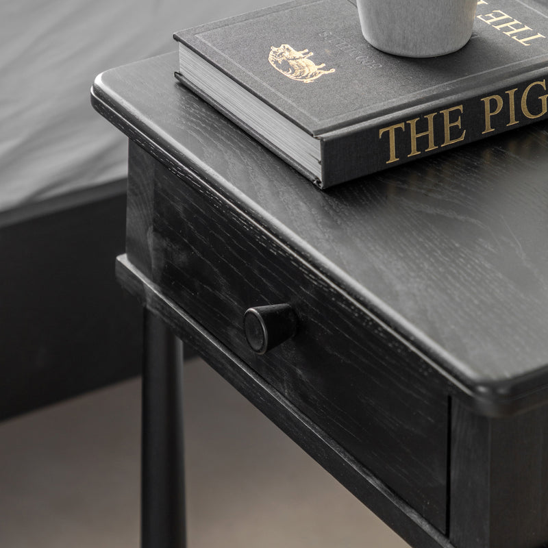 Wycombe 1 Drawer Bedside Black from SSS Home Needs - Bedside table Ireland
