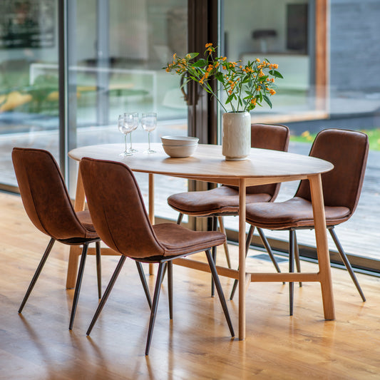 Madrid Oval Dining Table Oak - Oval Dining Room Table from Sessa Interiors - Dining table Ireland