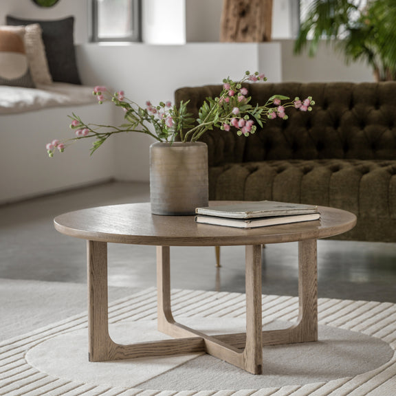 Craft Round Smoked Coffee Table from SSS Home Needs - Living room furniture Ireland