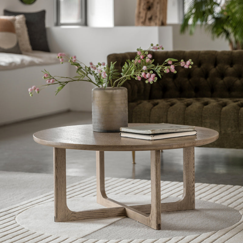 Craft Round Smoked Coffee Table from SSS Home Needs - Living room furniture Ireland