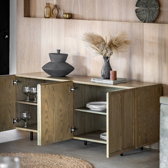 Panelled 4 Door Sideboard from SSS Home Needs - Dining room storage Ireland