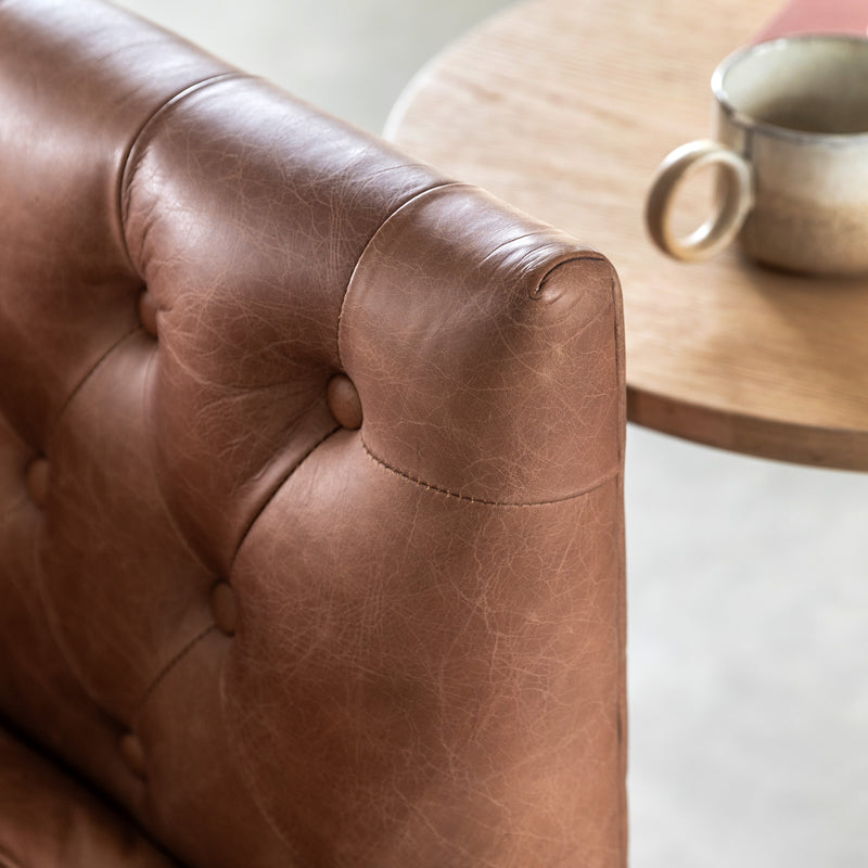 Dalton Antique Brown Leather Sofa from SSS Home Needs - Living room sofa Ireland