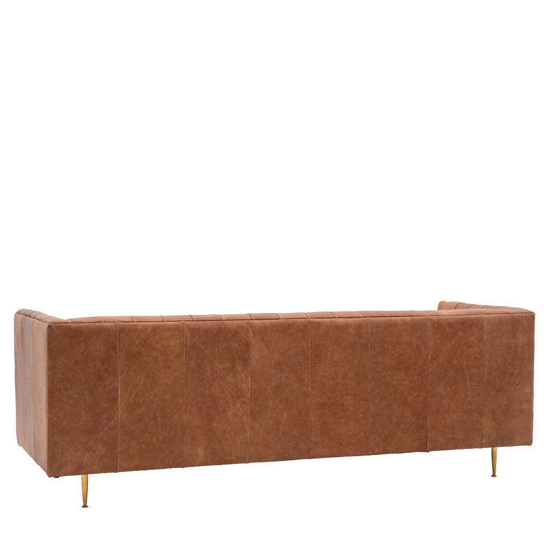 Dalton Antique Brown Leather Sofa from SSS Home Needs - Living room sofa Ireland