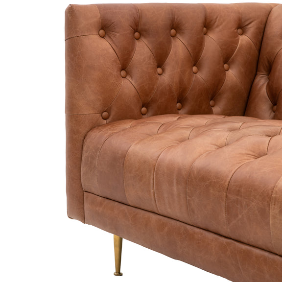 Dalton Antique Brown Leather Sofa from SSS Home Needs - Living room sofa Ireland