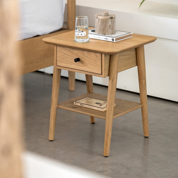 Hatfield 1 Drawer Bedside Natural from SSS Home Needs - Bedside table Ireland