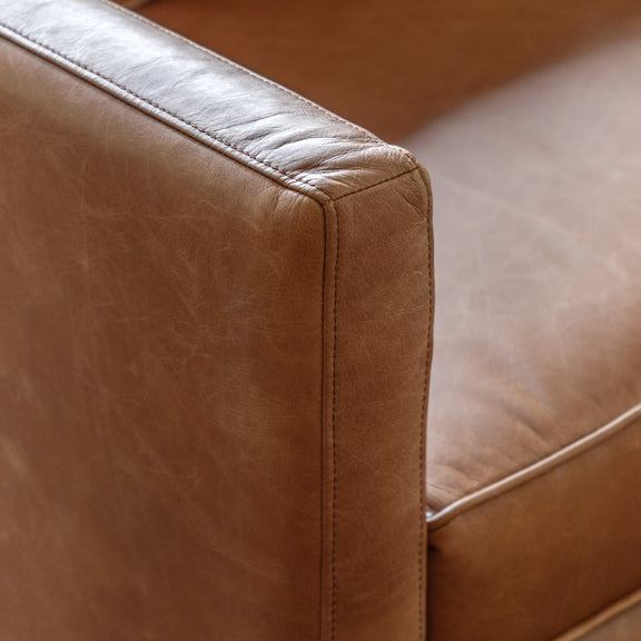 Osborne Vintage Brown Leather 2 Seater Sofa from SSS Home Needs - Living room sofa Ireland