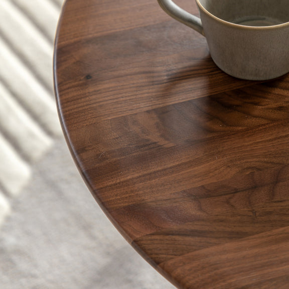 Madrid Round Walnut Coffee Table from SSS Home Needs - Living room furniture Ireland