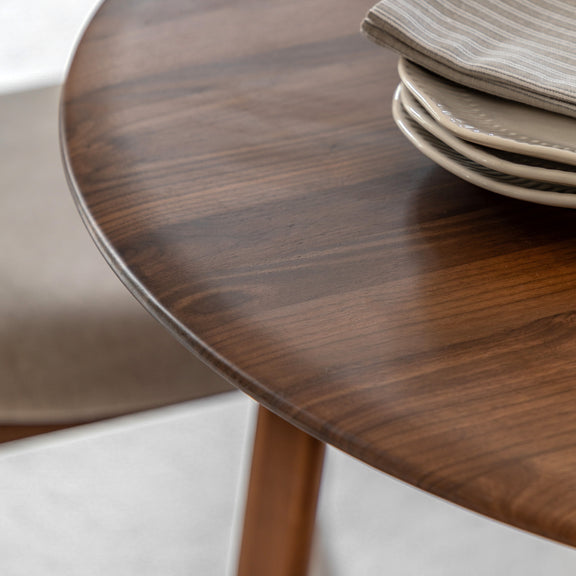 Madrid Round Dining Table Walnut - Round Dining Room Table from SSS Home Needs - Dining table Ireland