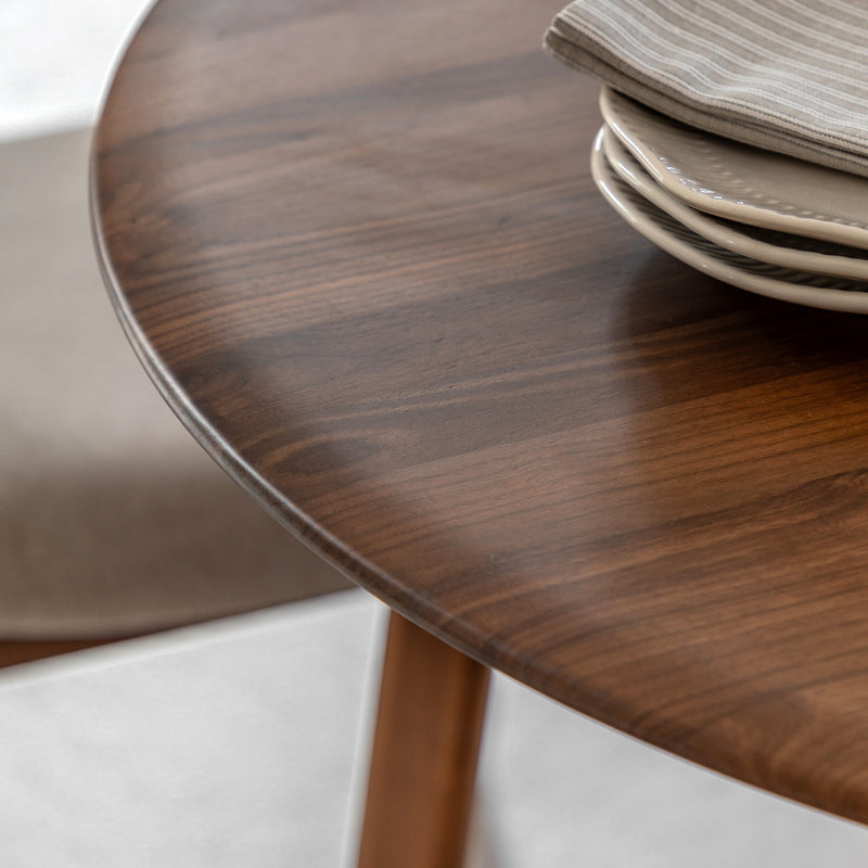 Madrid Round Dining Table Walnut - Round Dining Room Table from SSS Home Needs - Dining table Ireland