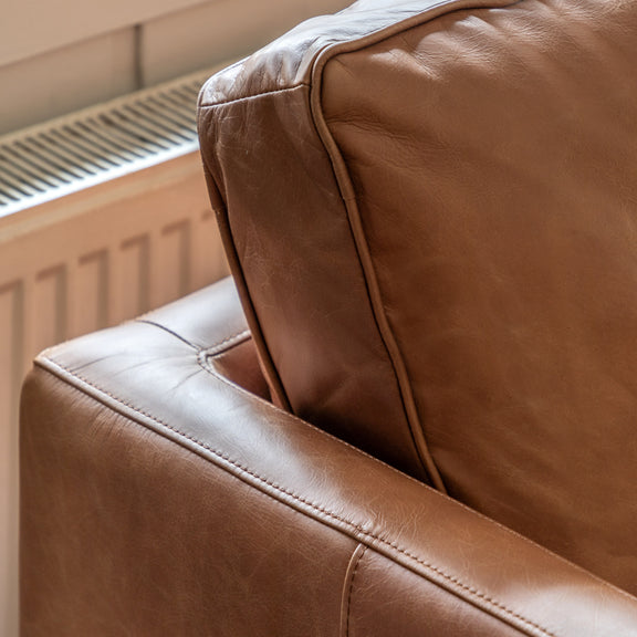 Osborne Vintage Brown Leather 3 Seater Sofa from SSS Home Needs - Living room sofa Ireland