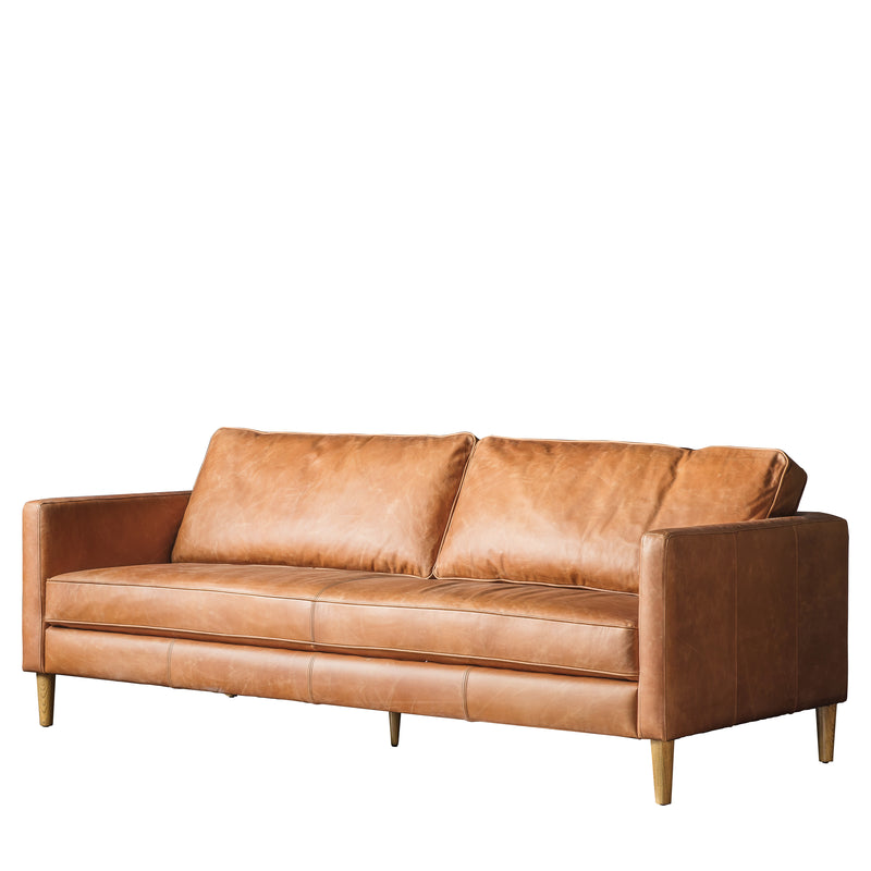 Osborne Vintage Brown Leather 3 Seater Sofa from SSS Home Needs - Living room sofa Ireland