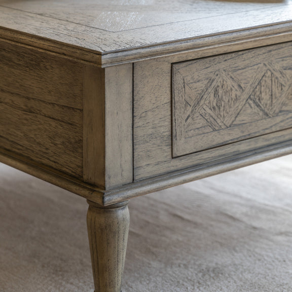 Rustique Square 2 Drawer Coffee Table from SSS Home Needs - Living room furniture Ireland