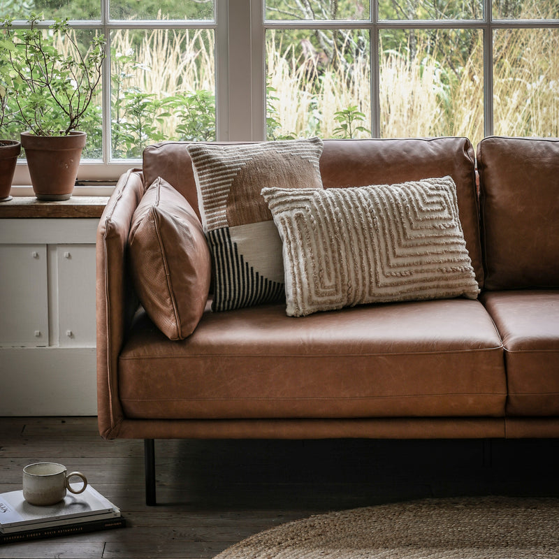 Wigmore Brown Leather Sofa from SSS Home Needs - Living room sofa Ireland