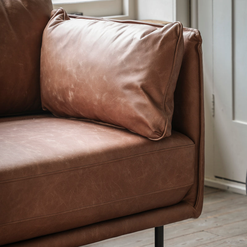 Wigmore Brown Leather Sofa from SSS Home Needs - Living room sofa Ireland