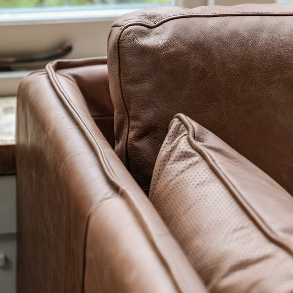 Wigmore Brown Leather Sofa from SSS Home Needs - Living room sofa Ireland