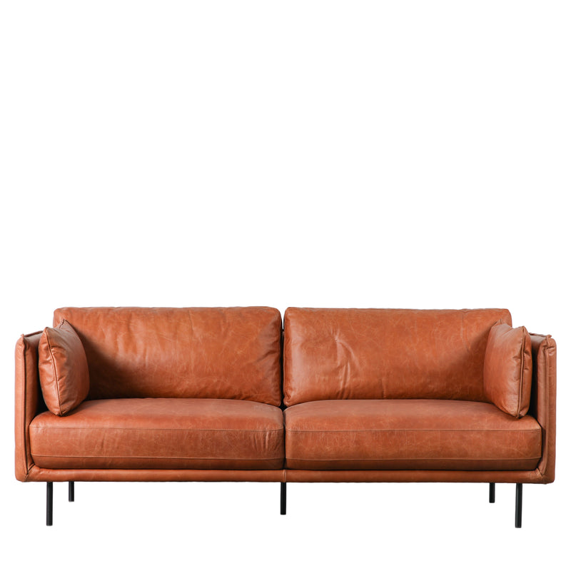 Wigmore Brown Leather Sofa from SSS Home Needs - Living room sofa Ireland