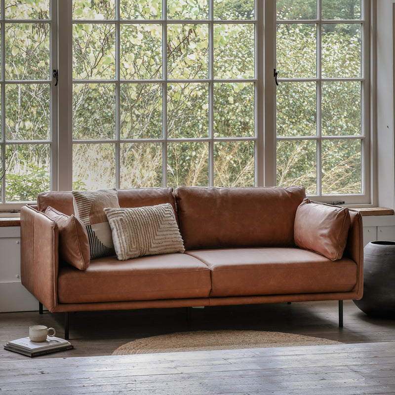 Wigmore Brown Leather Sofa from SSS Home Needs - Living room sofa Ireland