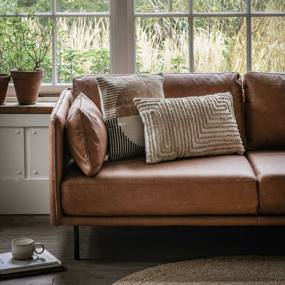 Wigmore Brown Leather Sofa from SSS Home Needs - Living room sofa Ireland