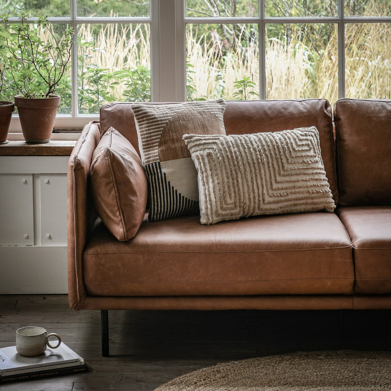 Wigmore Brown Leather Sofa from SSS Home Needs - Living room sofa Ireland