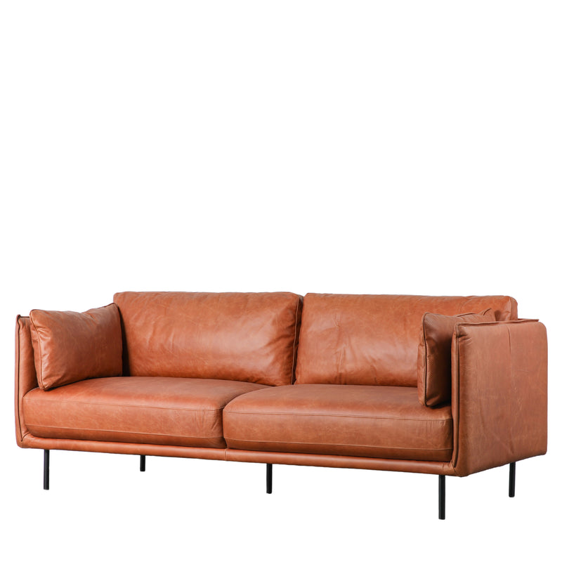 Wigmore Brown Leather Sofa from SSS Home Needs - Living room sofa Ireland