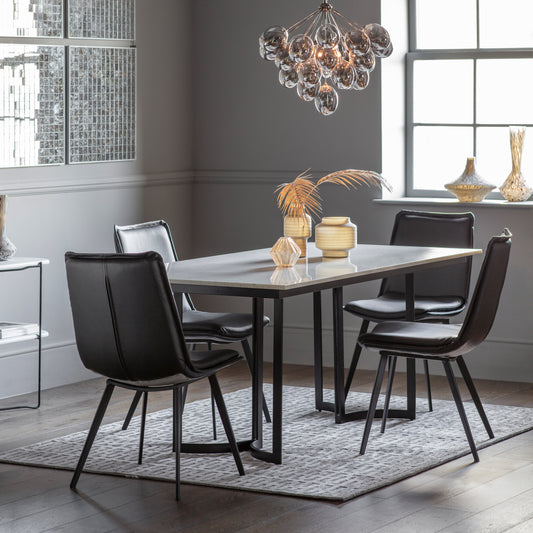 Everton Dining Table Black from Sessa Interiors - Dining table Ireland