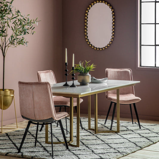 Everton Dining Table Gold from Sessa Interiors - Dining table Ireland