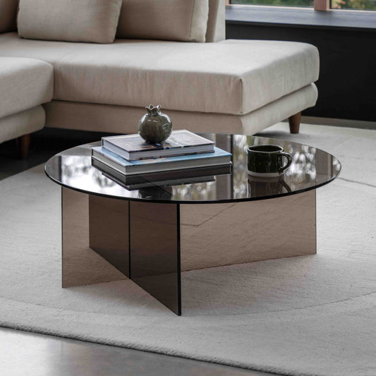 Parioli Glass Charcoal Coffee Table from SSS Home Needs - Living room furniture Ireland
