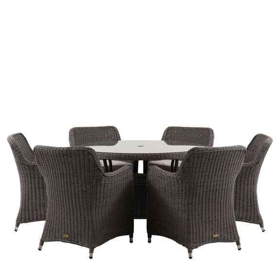 Ascot 6 Seater Round Dining Set from SSS Home Needs - Outdoor dining furniture Ireland