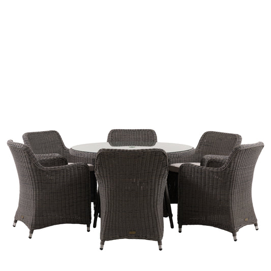 Ascot 6 Seater Round Dining Set from Sessa Interiors - Outdoor dining furniture Ireland