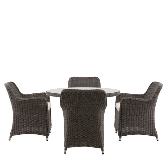 Ascot 4 Seater Round Dining Set from Sessa Interiors - Outdoor dining furniture Ireland