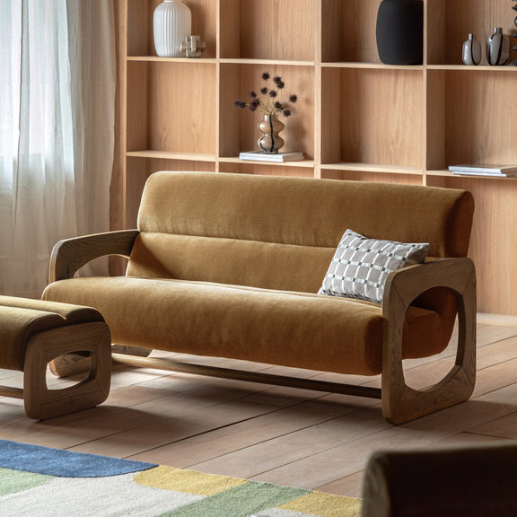 Marco Verona Golden 3 Seater Sofa from SSS Home Needs - Living room sofa Ireland