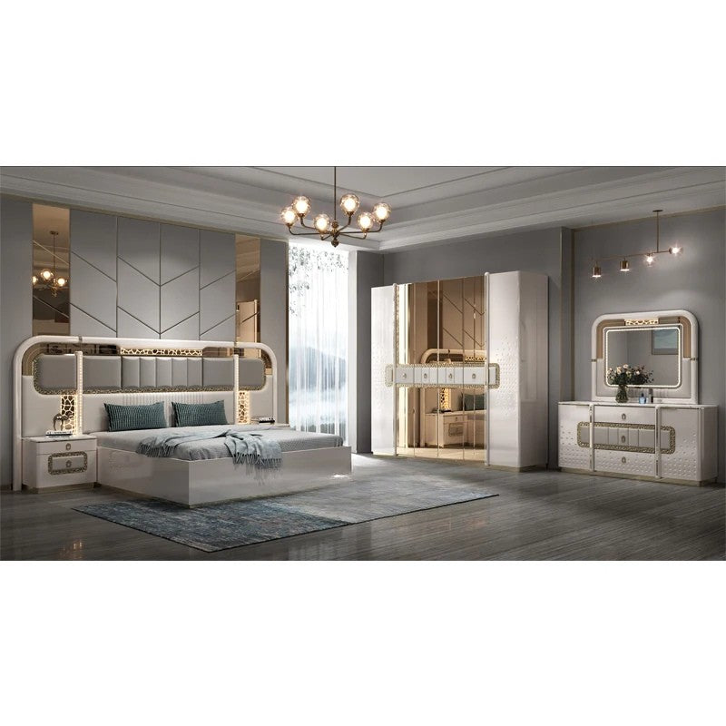 Modern Luxury Wooden Upholstered Bedroom Set – Custom Made Bedroom Furniture