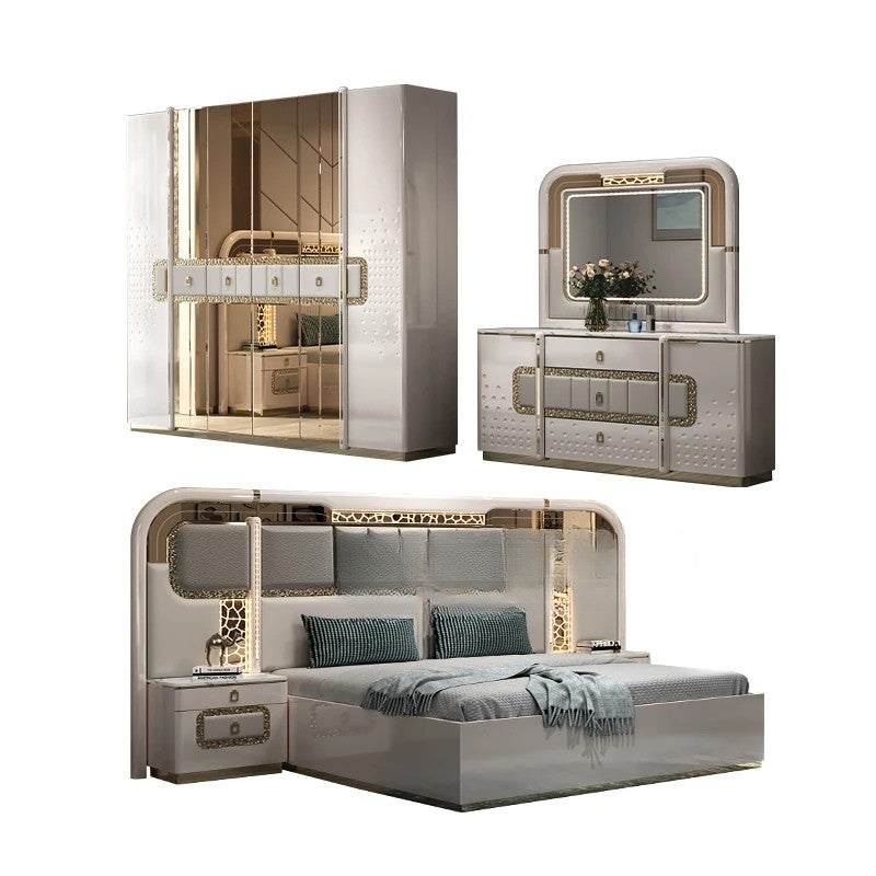 Modern Luxury Wooden Upholstered Bedroom Set – Custom Made Bedroom Furniture