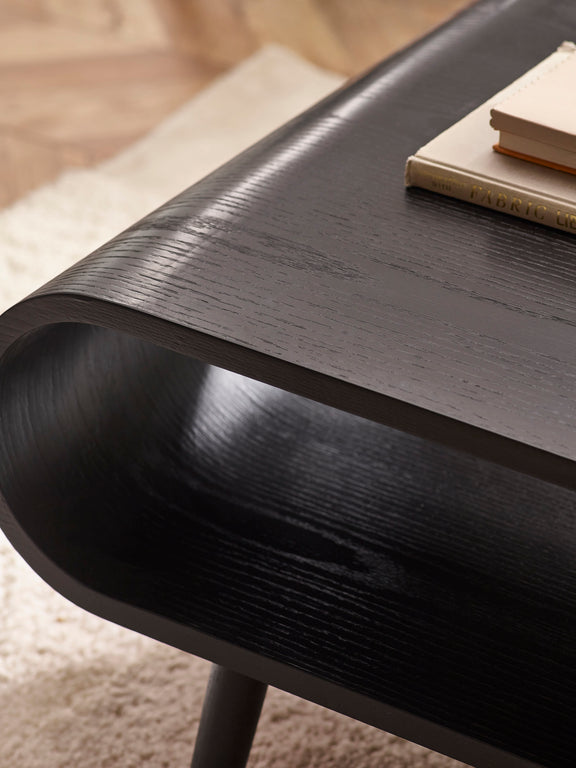 Apollo Black Ash 100cm Rectangular Coffee Table – alternate view
