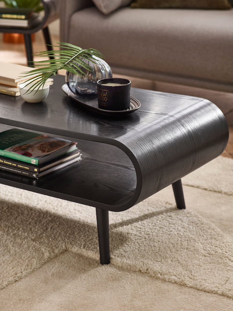 Apollo Black Ash 100cm Rectangular Coffee Table – alternate view