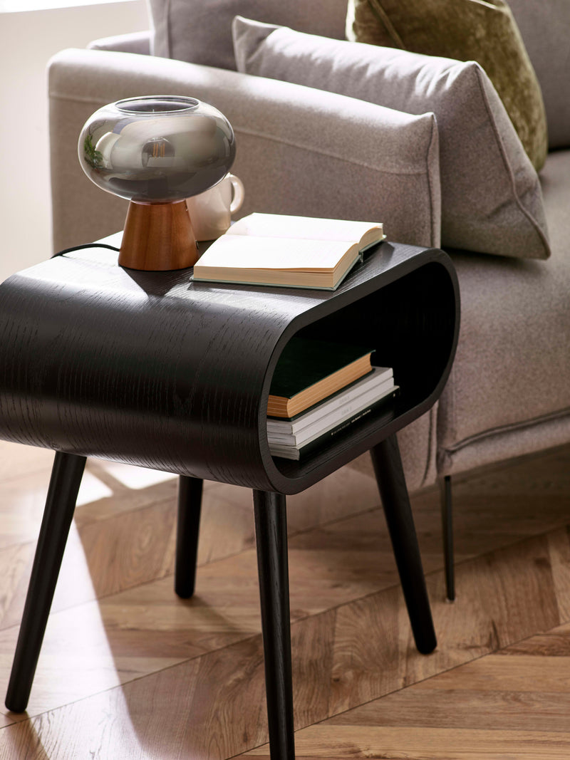 Apollo Black Ash 45cm Round Side Table – alternate view