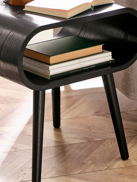 Apollo Black Ash 45cm Round Side Table – alternate view