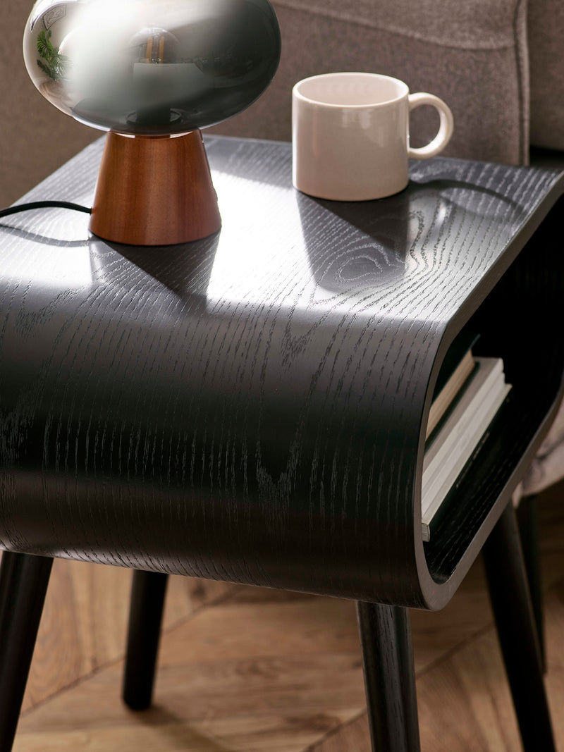 Apollo Black Ash 45cm Round Side Table – alternate view